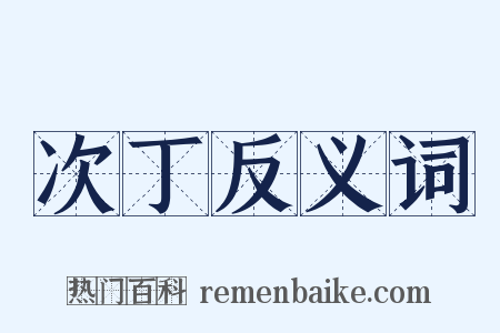 次丁反义词是什么意思的图片